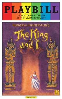 The King and I - June 2015 Playbill with Rainbow Pride Logo 
